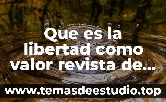 Que es la libertad y que tipos de libertad hay 4 Que es la libertad como valor revista de valores