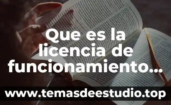 Que es la licencia de funcionamiento municipal