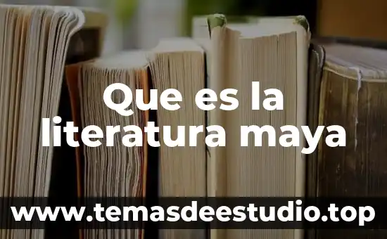 Que es la literatura maya