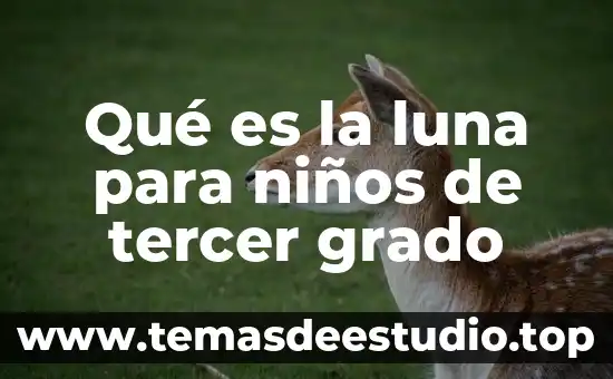 Que es el solo la luna y las estrellas 4 Qué es la luna para niños de tercer grado
