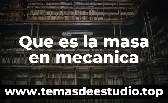 Qué es una planta o flor 6 Que es la masa en mecanica