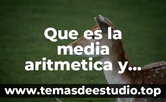 Que es la media aritmetica y como se calcula