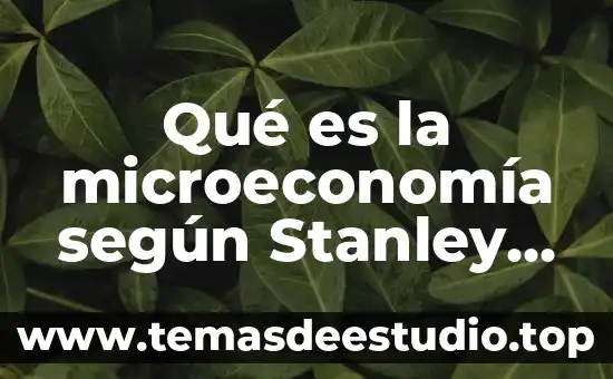 Qué es la microeconomía según Stanley Jevons