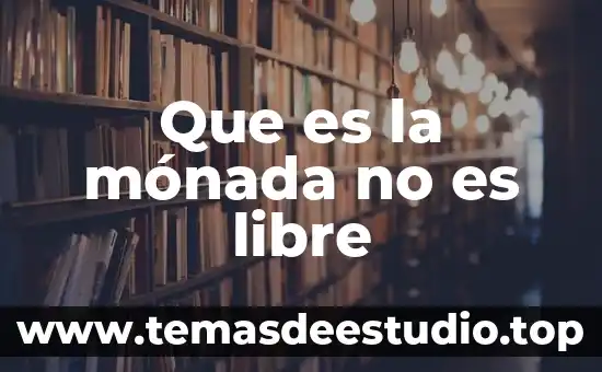 Que es la mónada no es libre