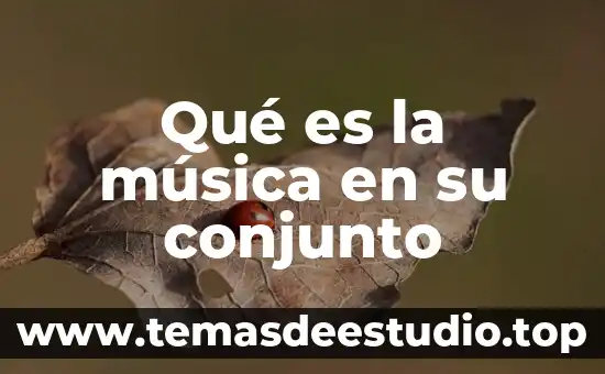Que es una planta de conjunto en arquitectura 6 Qué es la música en su conjunto
