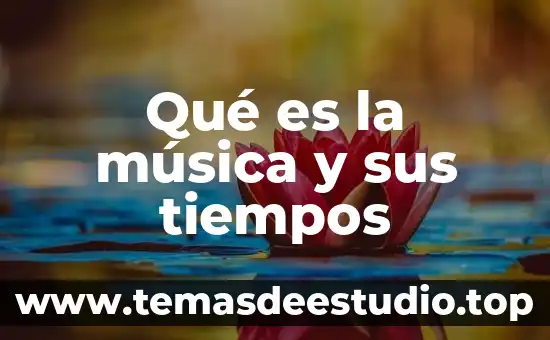 Qué es la música y sus tiempos