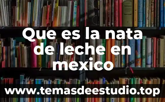 Que es lmesm en mexico 4 Que es la nata de leche en mexico
