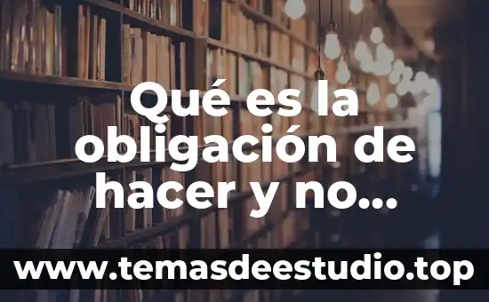 Que es hacer una esecion 7 Qué es la obligación de hacer y no hacer