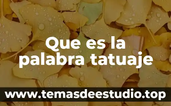 Que es la palabra vendaval 6 Que es la palabra tatuaje