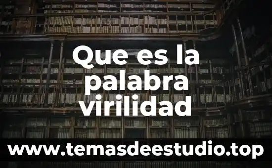 Que es significado etimológico de la palabra biblia 3 Que es la palabra virilidad