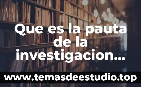 Qué es pauta en filosofía 6 Que es la pauta de la investigacion cientifica