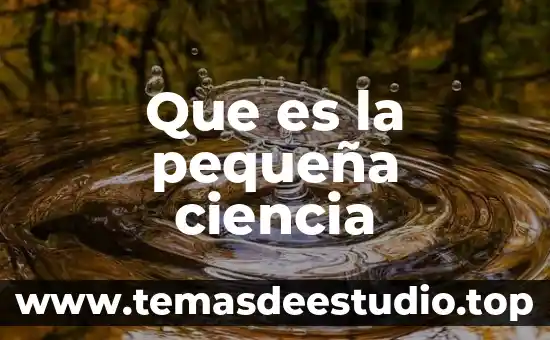 Que es la pequeña ciencia