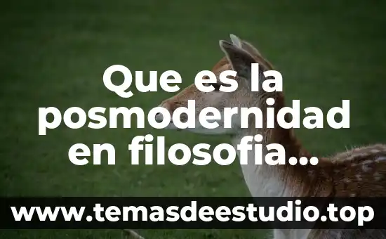 Que es la posmodernidad en filosofia gianni vattimo