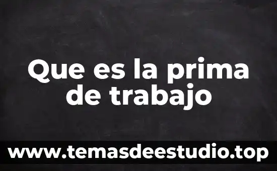 Qué es materia prima comestible 7 Que es la prima de trabajo