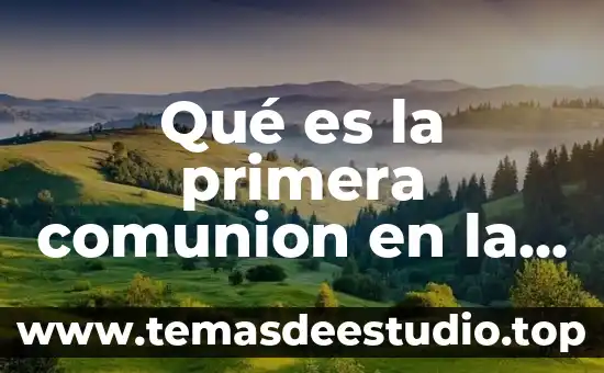 El significado de la comunion de los sas 4 Qué es la primera comunion en la biblia