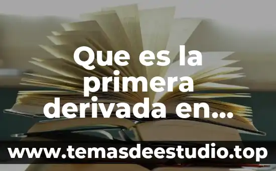 Que es la actividad fisica para niños 6 Que es la primera derivada en fisica