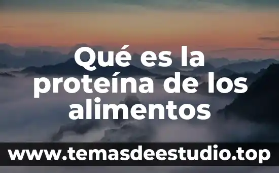 Que es la norma fda alimentos 7 Qué es la proteína de los alimentos