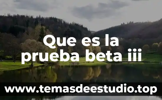 Qué es una prueba cruzada y qué otros nombres recibe 4 Que es la prueba beta iii