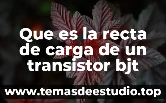 Que es un descendiente en linea recta 3 Que es la recta de carga de un transistor bjt