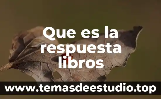 Que es un para libros 6 Que es la respuesta libros
