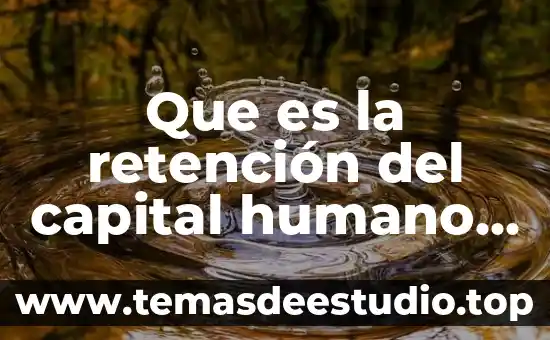 Que es la retención del capital humano concepto