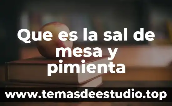 Que es la sal de mesa y pimienta