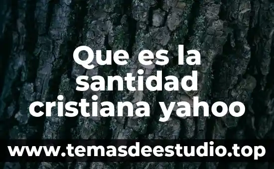 Que es la arquitectura cristiana 5 Que es la santidad cristiana yahoo