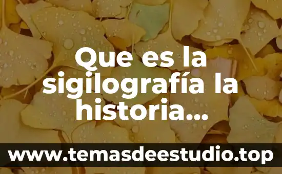 Que es la sigilografía la historia definicion abc