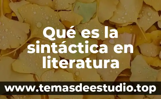 Que es cohesion sintactica ejempos 7 Qué es la sintáctica en literatura