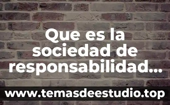 Que es responsabilidad personal subsidiaria 6 Que es la sociedad de responsabilidad ilimitada