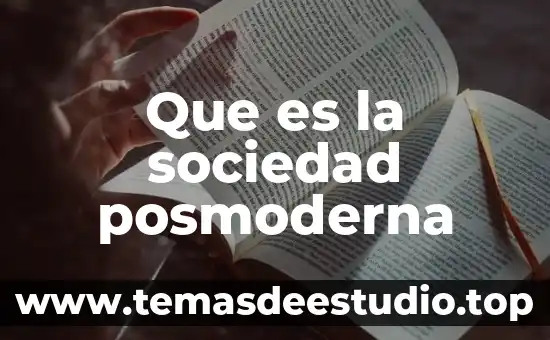 Que es una sociedad multietnica 4 Que es la sociedad posmoderna