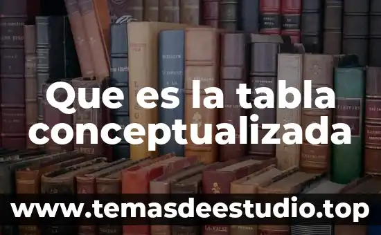 Que es el nombre tabla periodica 6 Que es la tabla conceptualizada