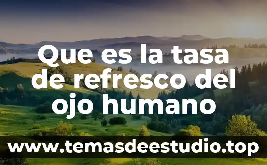 Que es la tasa de refresco del ojo humano