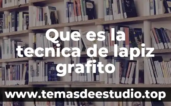 Que es una técnica interpretativa 4 Que es la tecnica de lapiz grafito