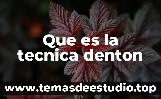 Que es la tecnica denton