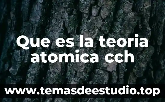 Que es la teoria general del conocimiento 8 Que es la teoria atomica cch