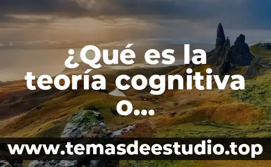 Qué es una teoría mapa conceptual 5 ¿Qué es la teoría cognitiva o procesamiento de la información?