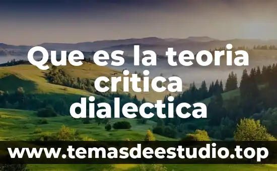 Qué es la teoría crítica en la investigación cualitativa 7 Que es la teoria critica dialectica