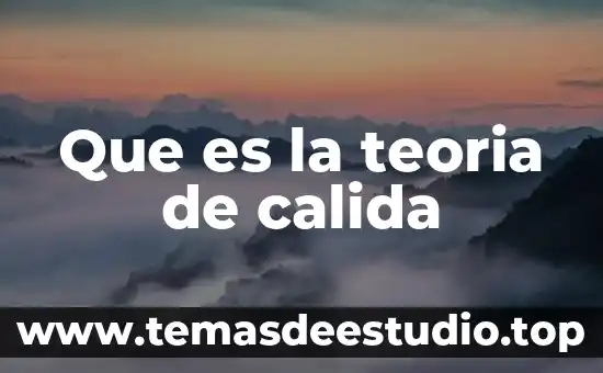 Que es la teoria general del conocimiento 6 Que es la teoria de calida