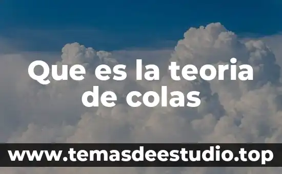 Qué es una teoría mapa conceptual 8 Que es la teoria de colas