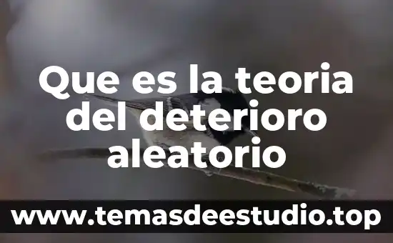 En simulación que es un número aleatorio 6 Que es la teoria del deterioro aleatorio