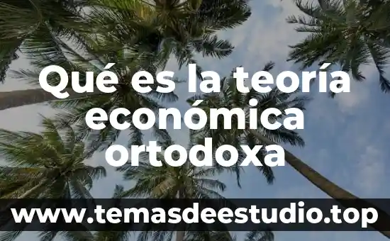 Qué es la política económica concepto 8 Qué es la teoría económica ortodoxa