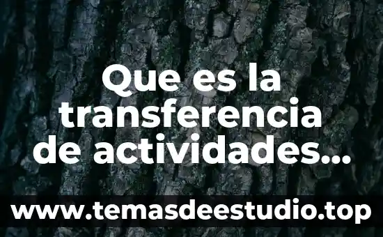 Que es la transferencia de actividades a proveedores externos
