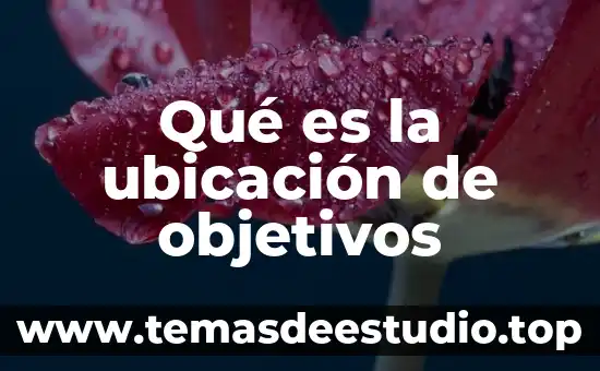 Que es desarrollar objetivos 3 Qué es la ubicación de objetivos