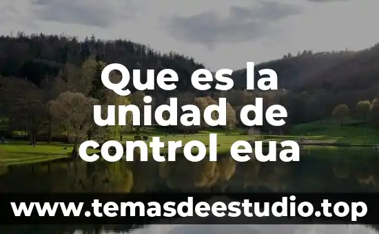 Que es la teoría del control cultural 7 Que es la unidad de control eua