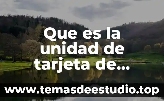 Que es el nombre de tarjeta 8 Que es la unidad de tarjeta de memoria