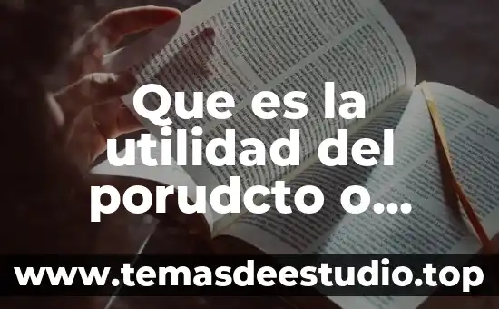 Que es la utilidad del cambio de estrategias en administracion 6 Que es la utilidad del porudcto o servicio