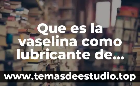 Que es un mecanismo de transformacion del movimiento 5 Que es la vaselina como lubricante de mecanismo