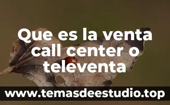 Que es venta personalizada 3 Que es la venta call center o televenta