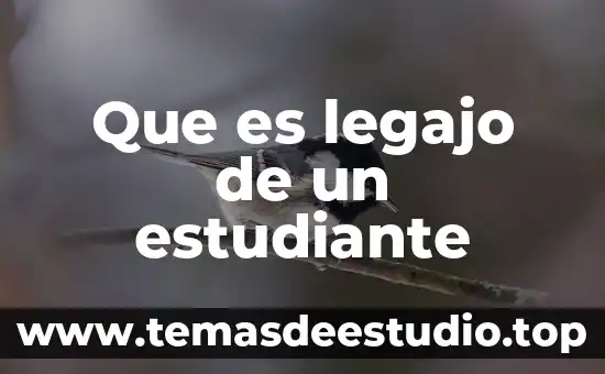 Que es legajo de un estudiante